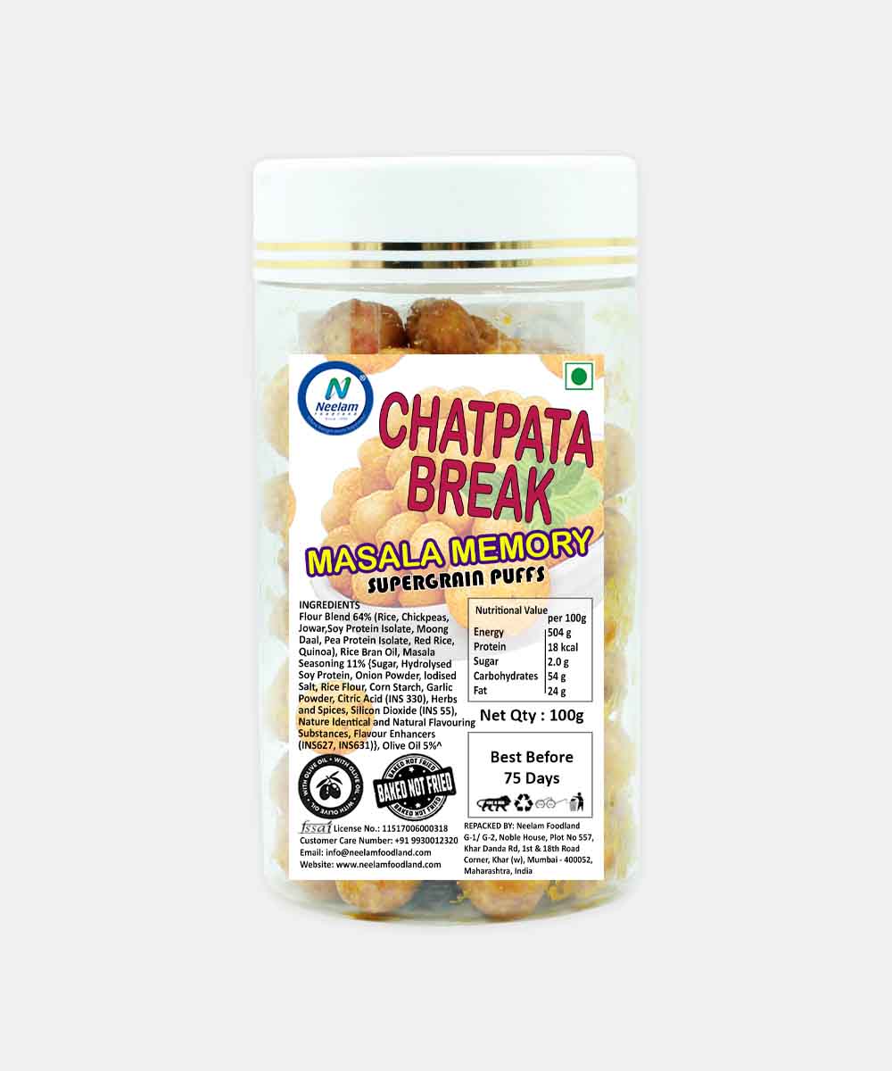 Chatpata Break Masala Memory Supergrain Puffs 100 Gm