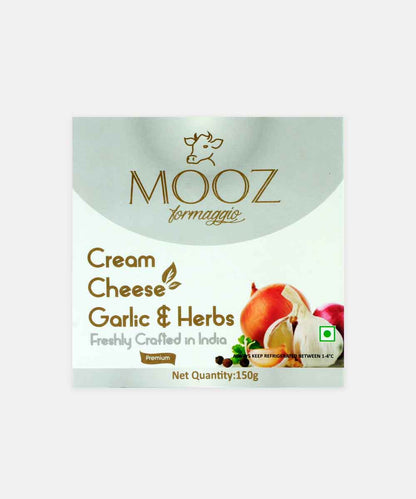 Mooz Cream Cheese Garlic And Herbs 150 Gm