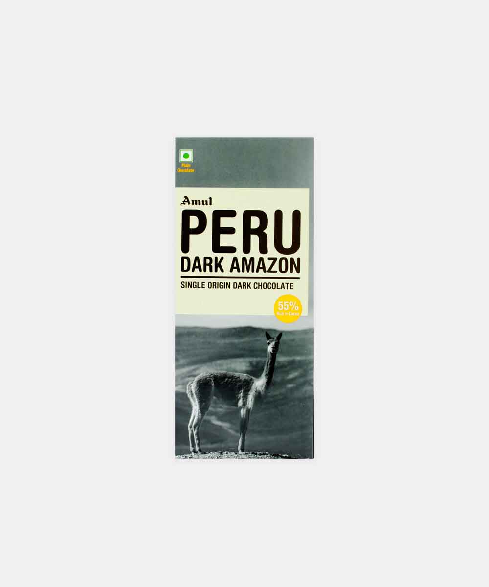 Amul Peru Dark Amazon Single Origin Dark Chocolate 125 Gm