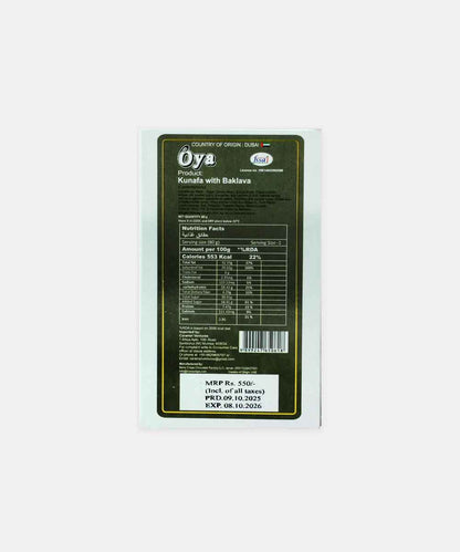 Oya Dubai Kunafa With Baklava Chocolate 80 Gm