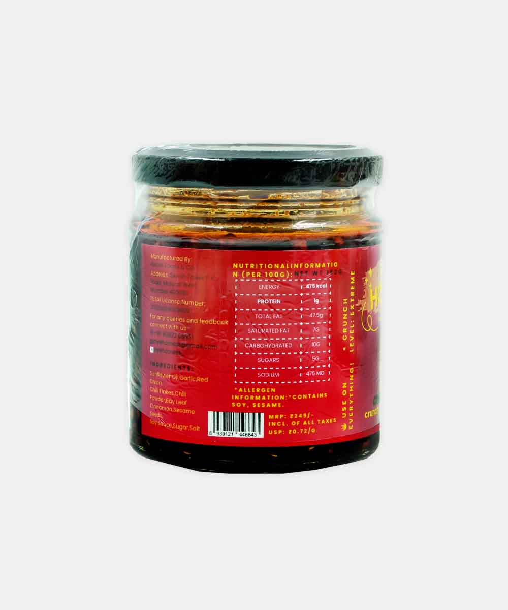 Oye Hotness Crispy Chilli Oil 180 Gm