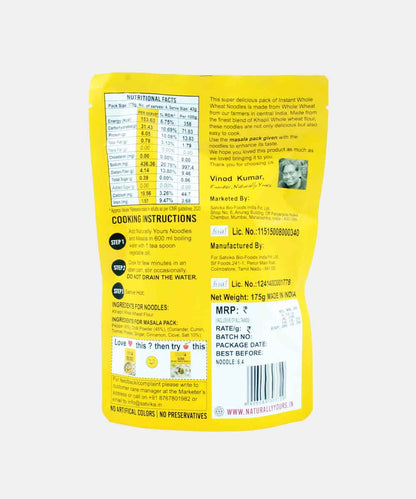 Naturally Yours Whole Wheat Instant Noodles 175 Gm