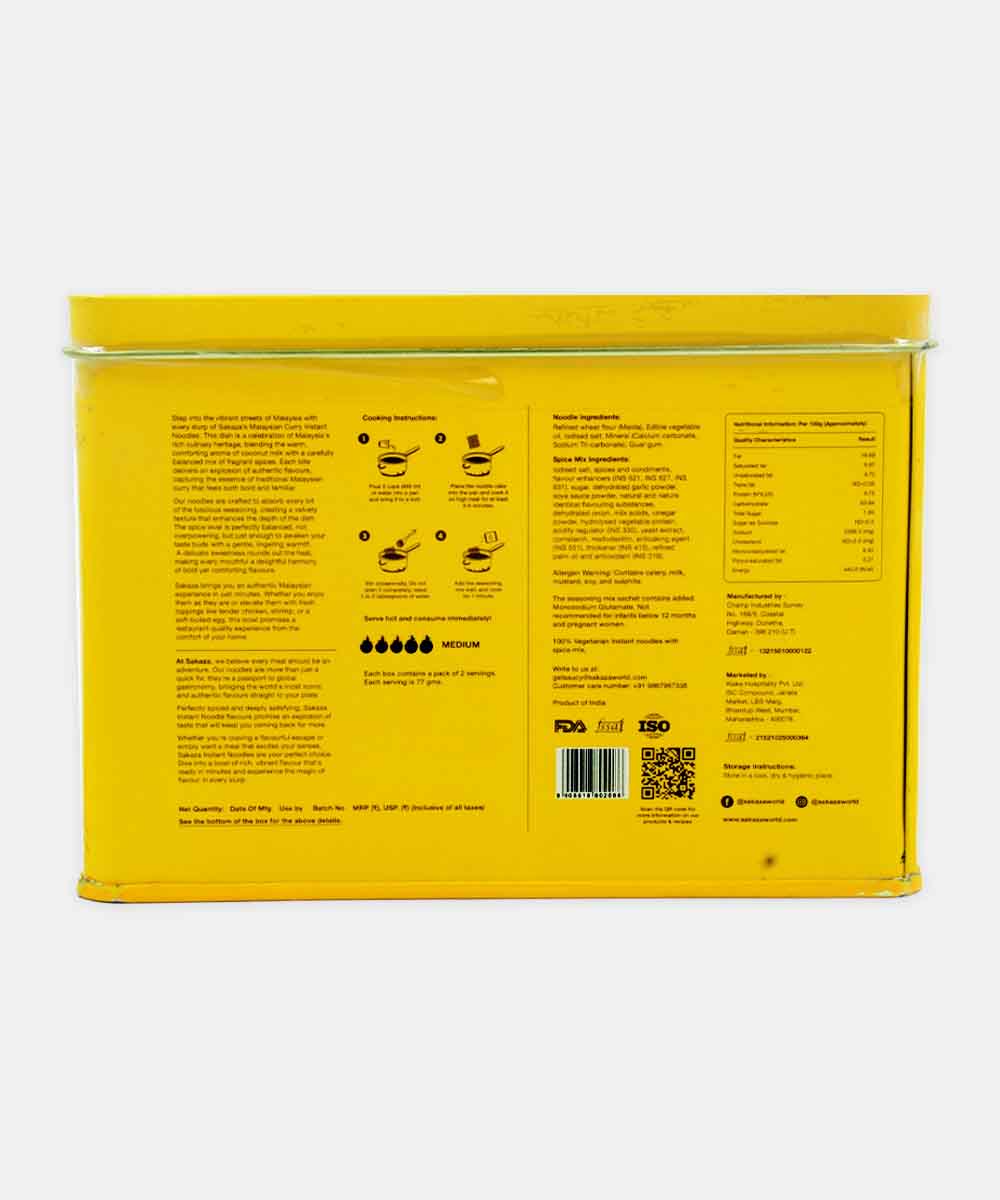 Sakaza Instant Malaysian Curry Noodles Pack Of 2 154 Gm