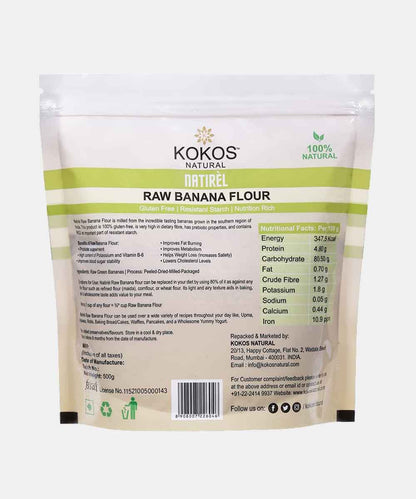 Kokos Natural Raw Banana Flour 500 Gm