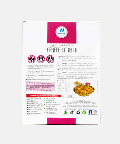 Neelam Paneer Darbari Heat & Eat 285 Gm