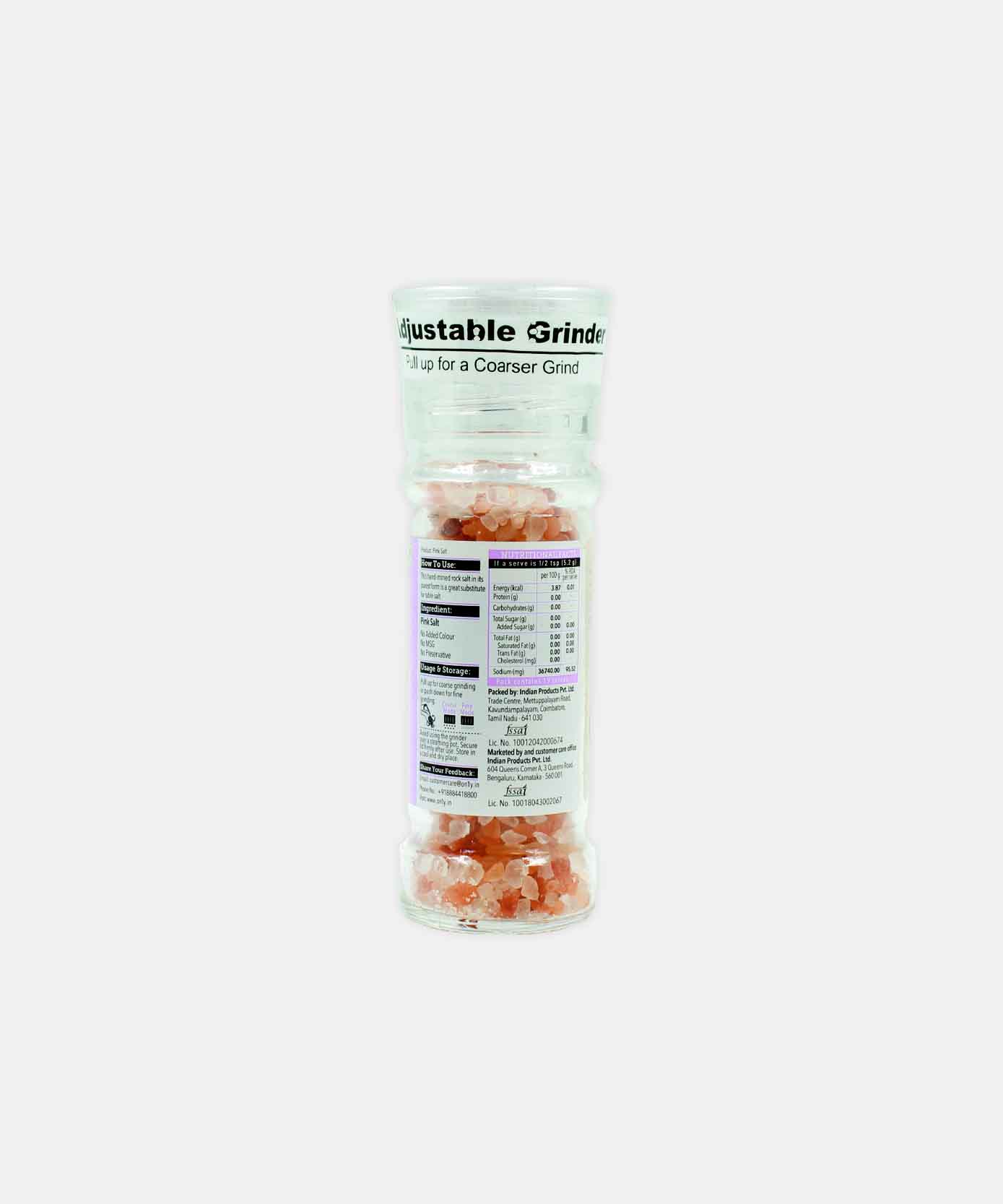 Only Pink Salt Grinder 100 Gm