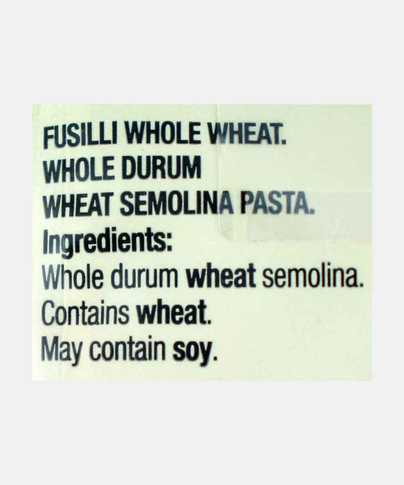 BORGES WHOLE WHEAT FUSILLI PASTA 500