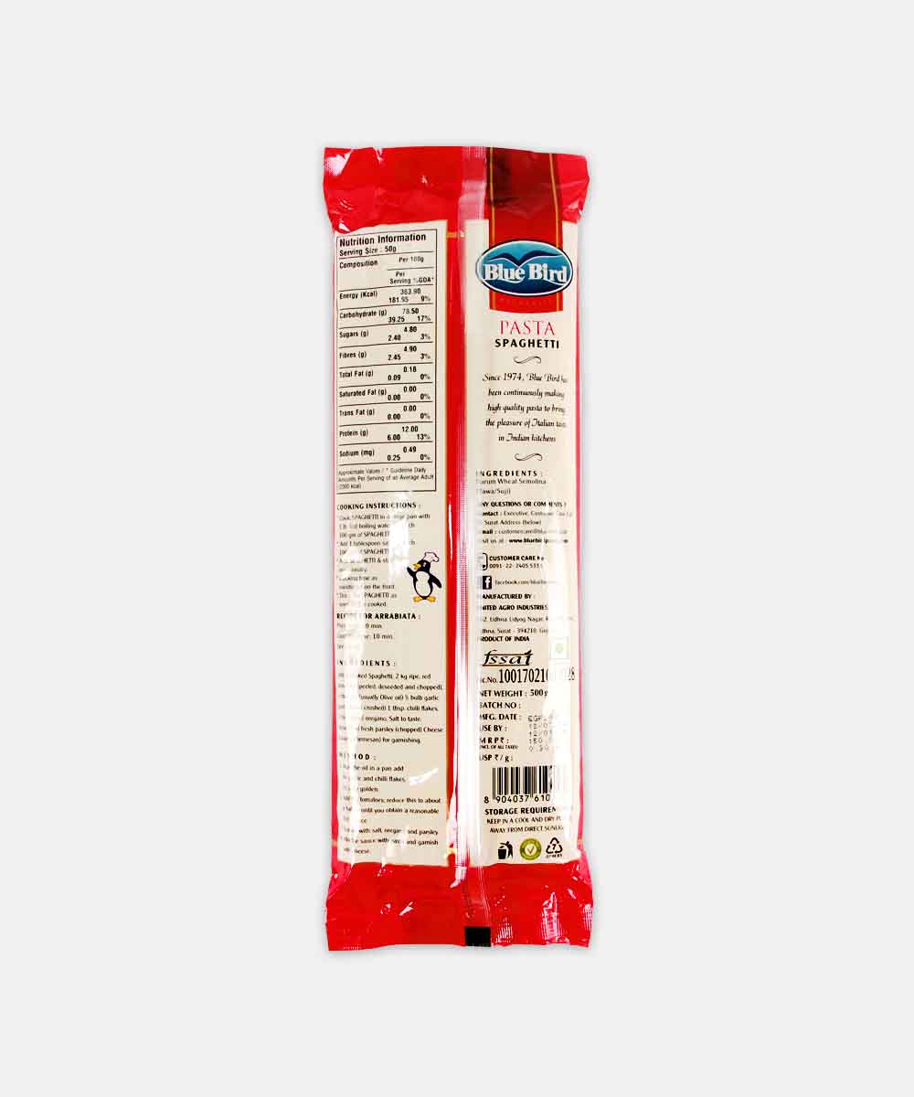 Blue Bird Spaghetti Pasta 500 Gm