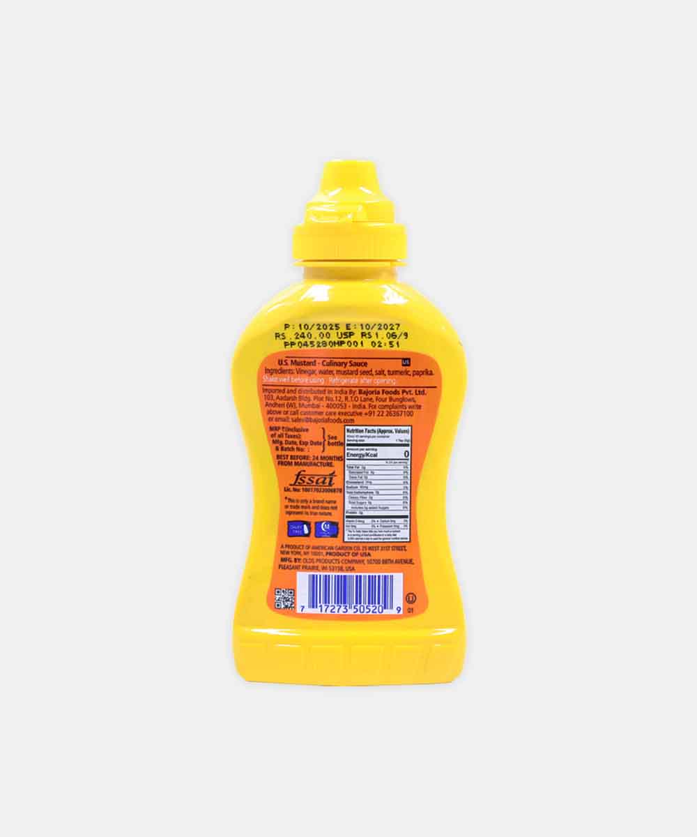 American Garden U S Mustard Born Sauce 227 Gm