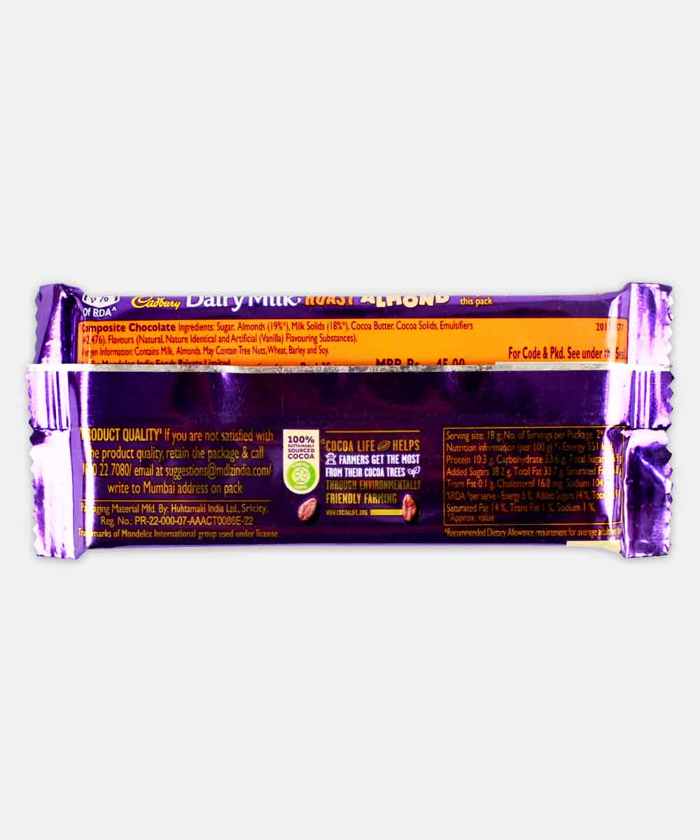 Cadbury Dairy Milk Roast Almond Chocolate 36 Gm