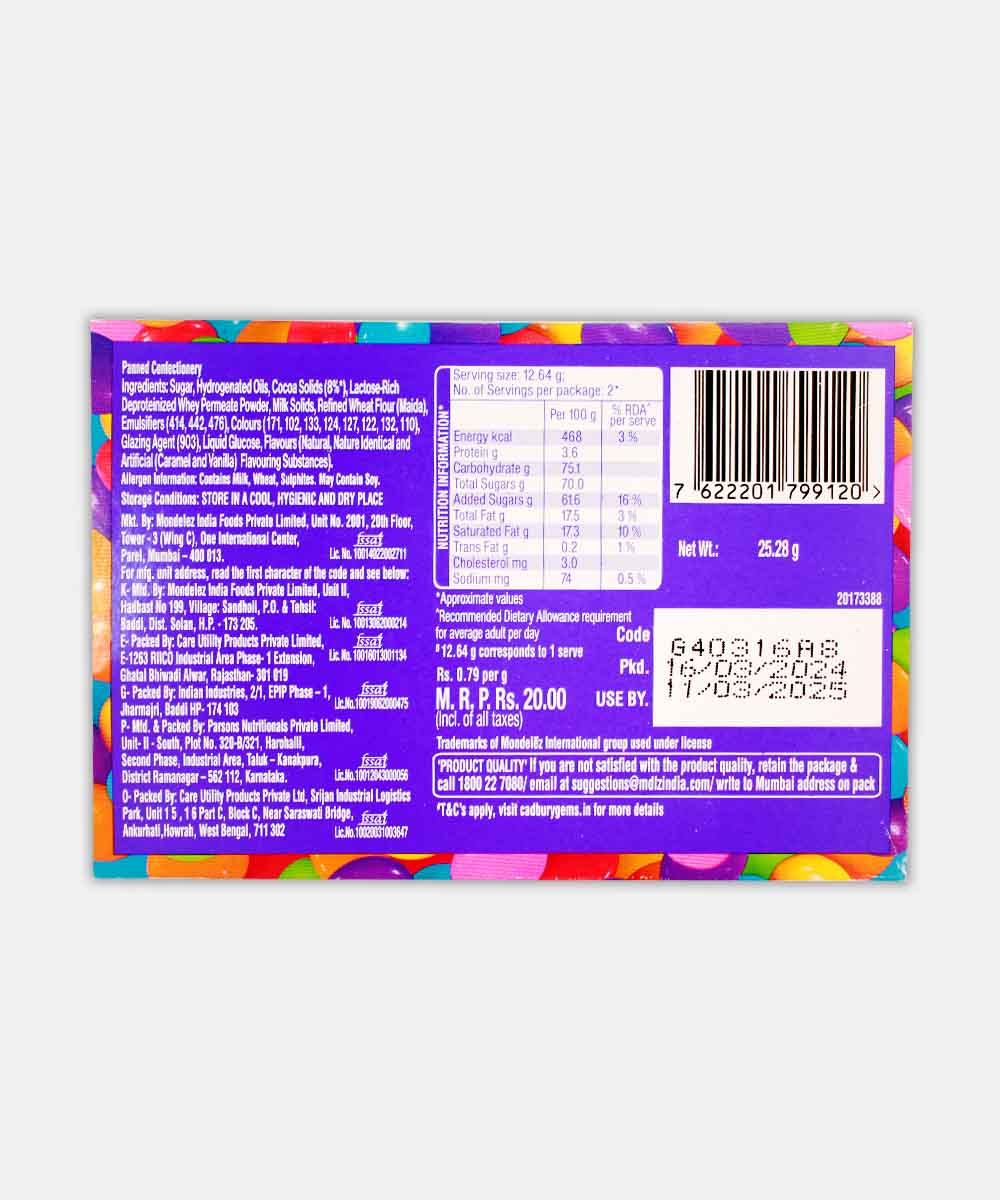 Cadbury Gems 23.7 Gm