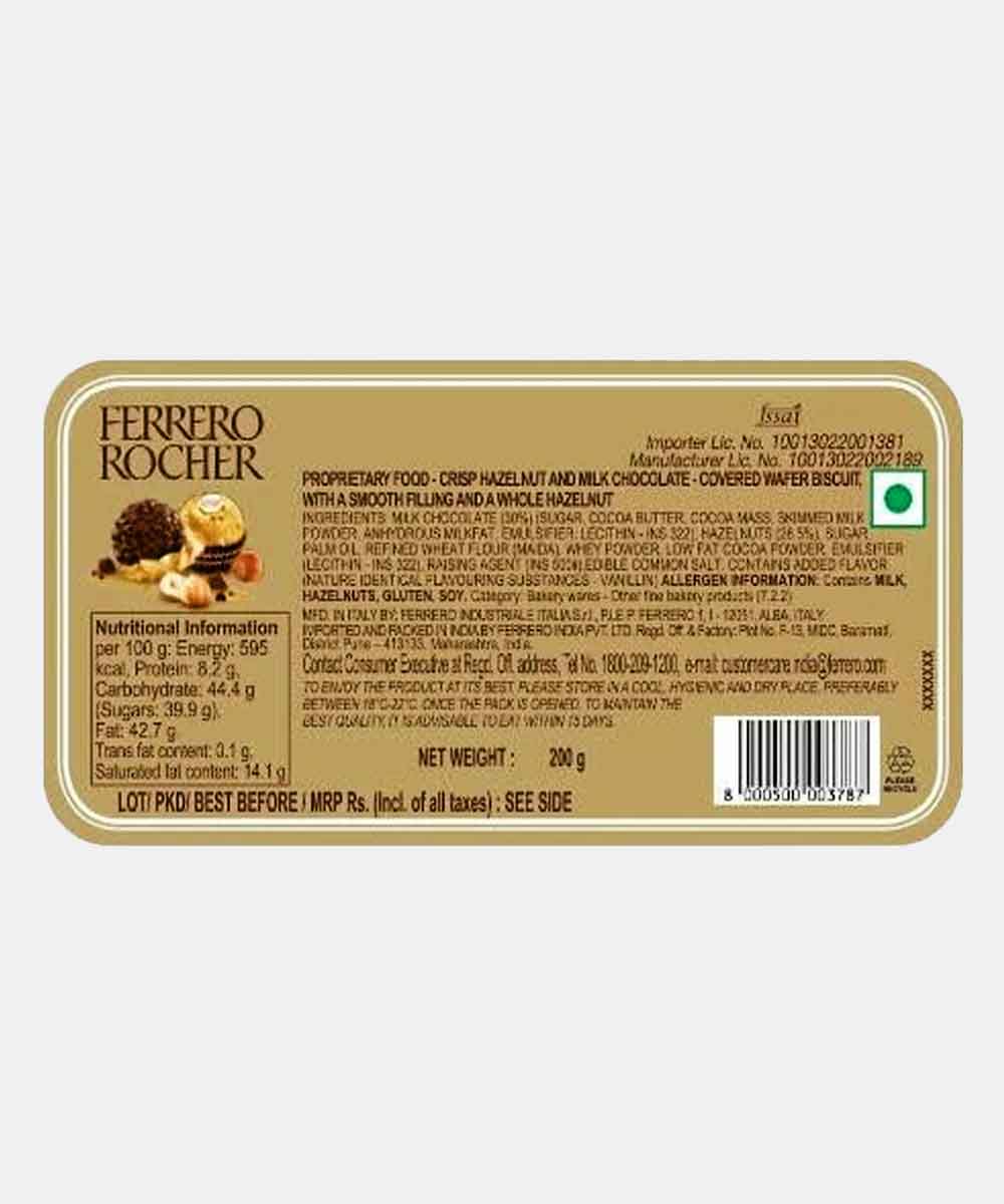 Ferrero Rocher Chocolate 200 Gm 16 Pieces