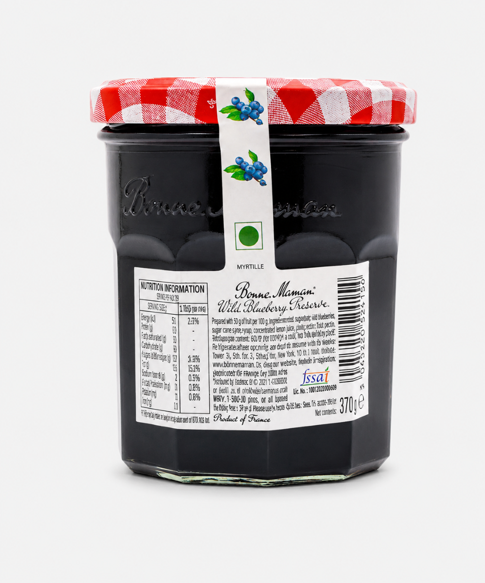 Bonne Maman Wild Blueberry Preseve Jam 370 Gm