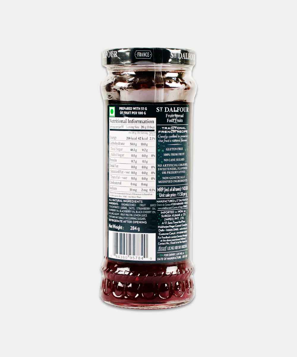 St Dalfour Four Fruits Jam 284 Gm