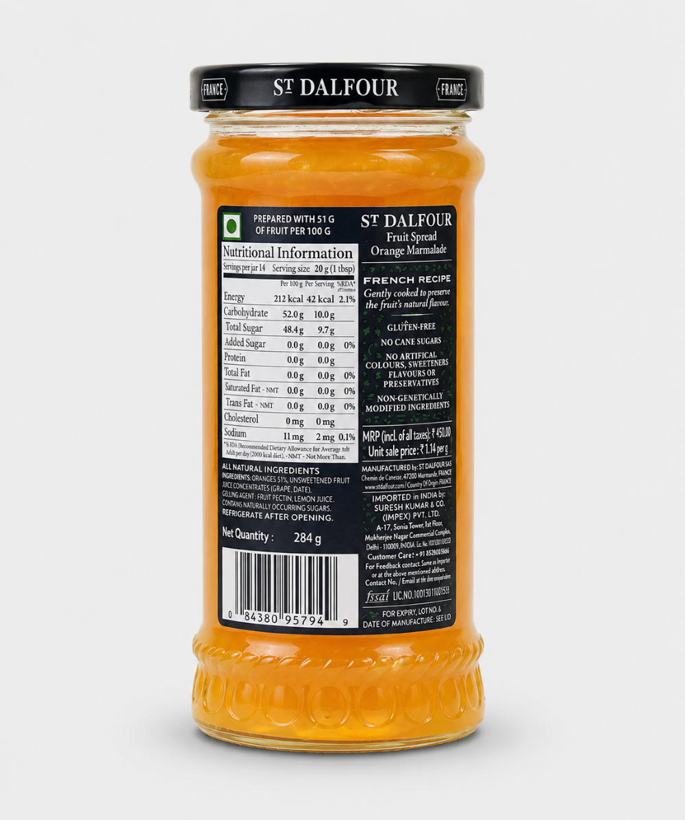 St.Dalfour Orange Marmalade Jam 284 Gm