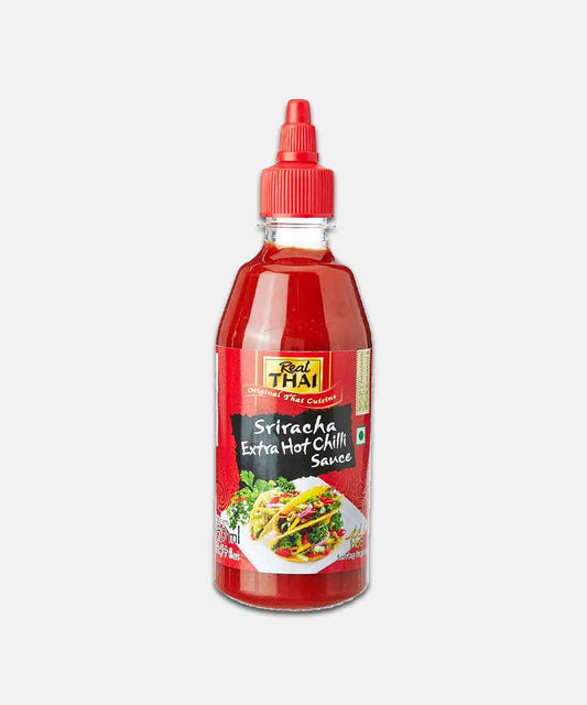 Real Thai Sriracha Extra Hot Chilli Sauce 430 Ml 475 Gm