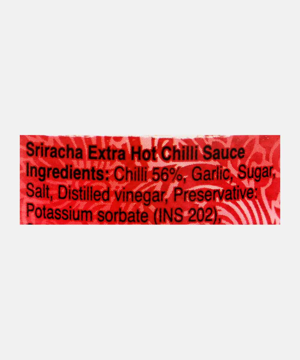 Real Thai Sriracha Extra Hot Chilli Sauce 430 Ml 475 Gm
