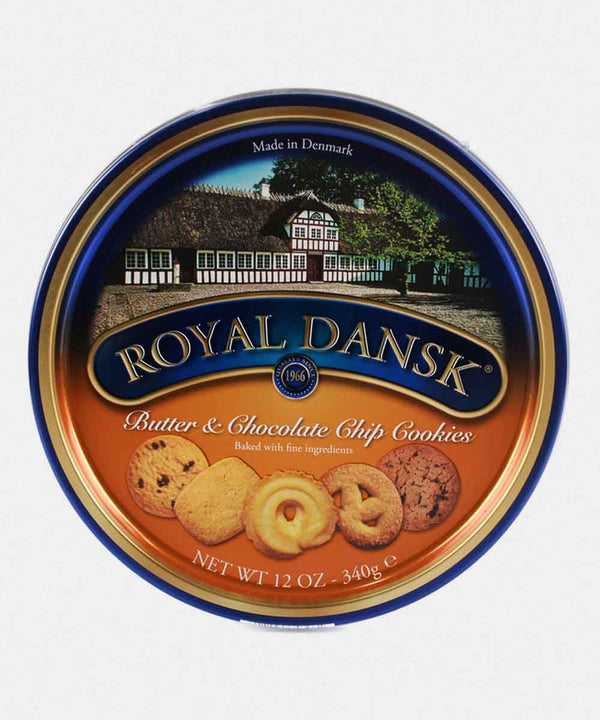 ROYAL DANSK BUTTER & CHOCO CHIP COOKIES 340