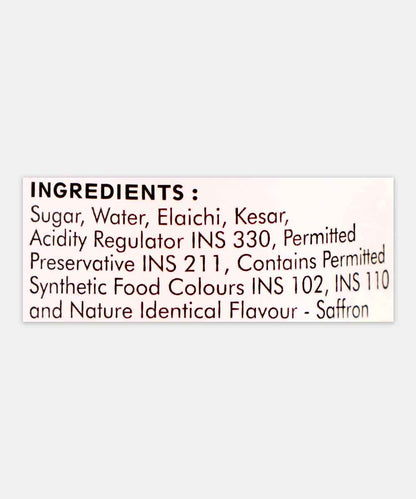 Home Made Kesar Elaichi Syrup 750 Ml
