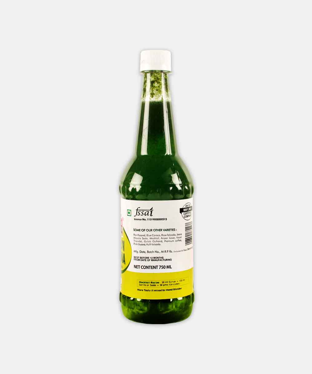 Home Made Lemon Pudina Syrup 750 Ml