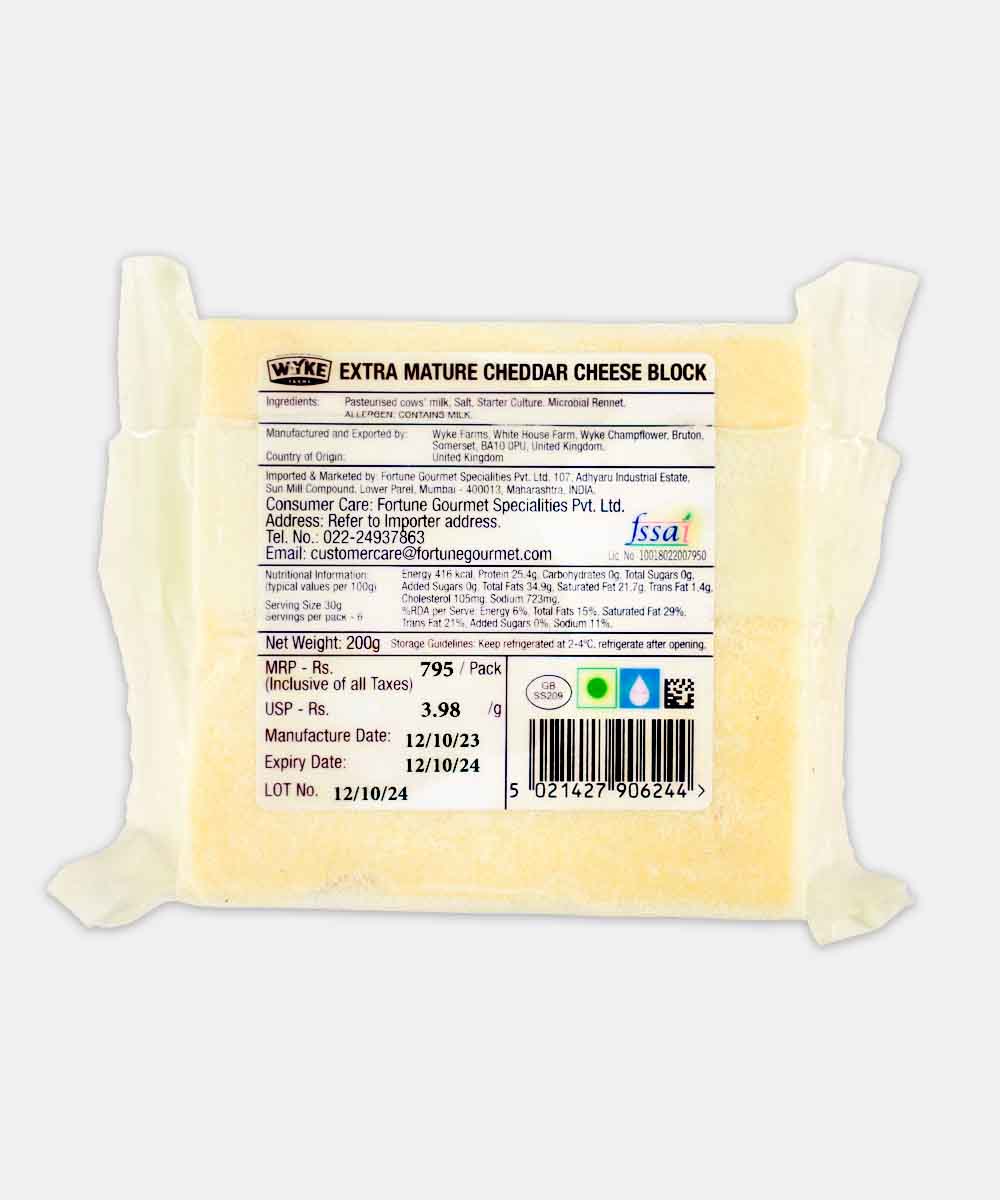 Wyke Farms Extra Mature Cheddar 200 Gm