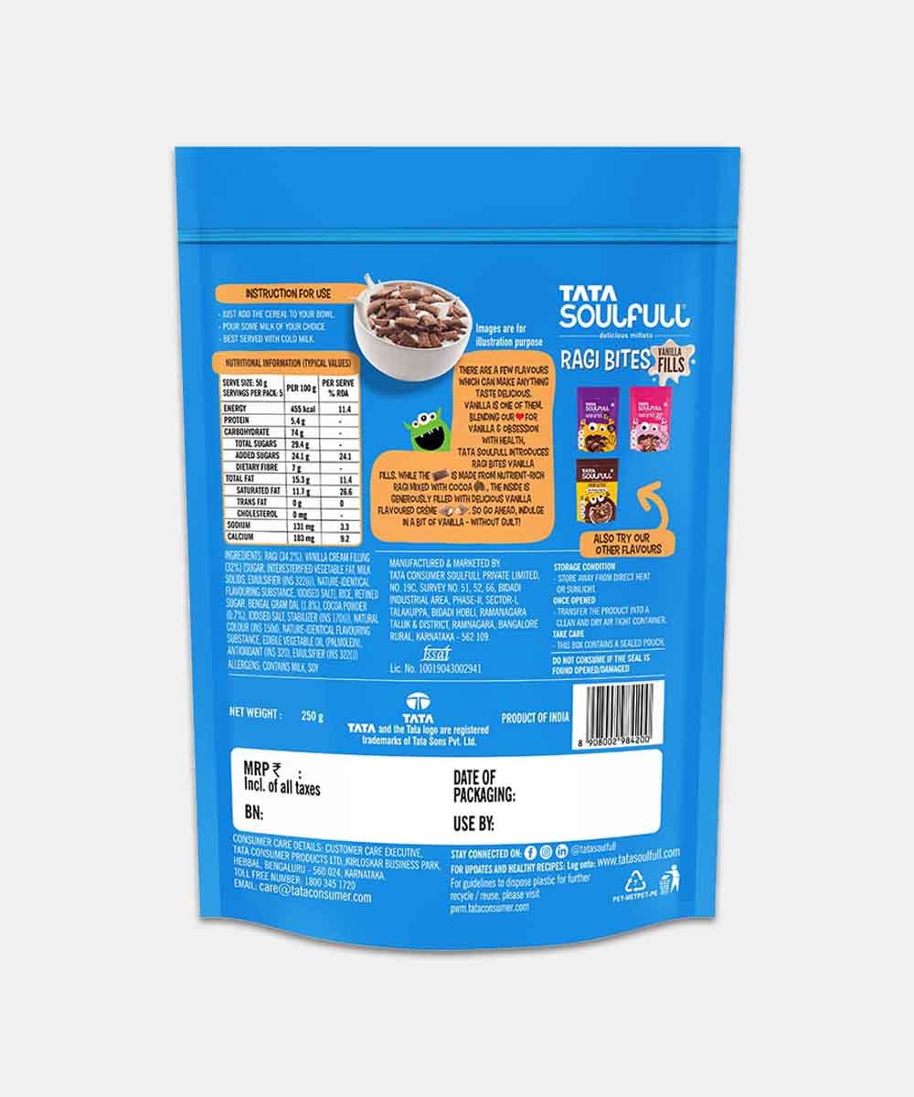 Soulfull Vanilla Fills Ragi Bites 250 Gm