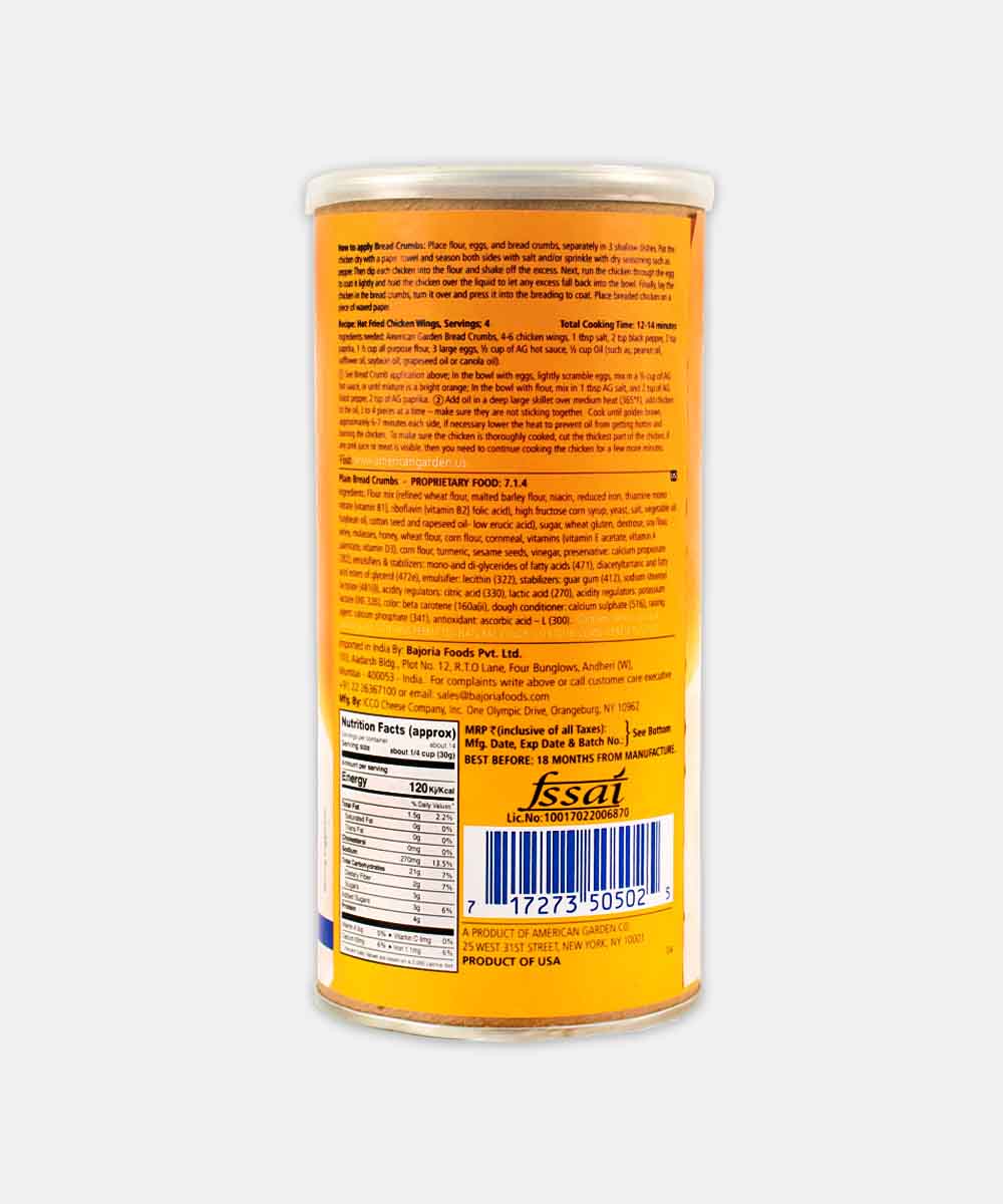 American Garden Plain Bread Crumbs 425 Gm