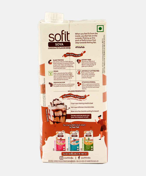 SOFIT SOYA MILK CHOCOLATE 1 LTR