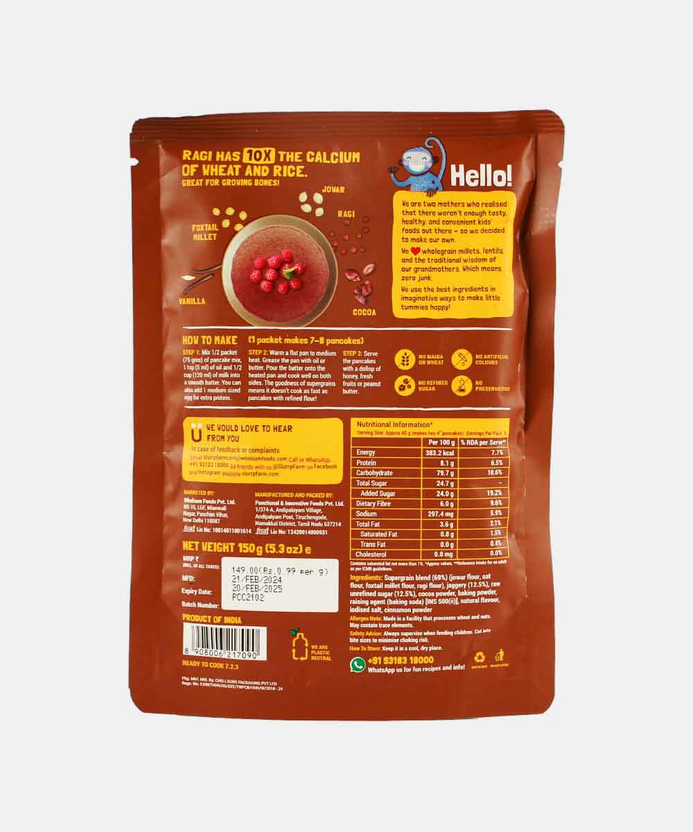 Slirrp Farm Millet Pancake Chocolate 150 Gm