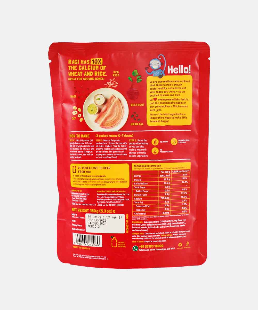 Slurrp Farm Millet Dosa Beetroot 150 Gm