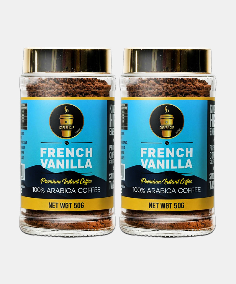 COFFEE CUP INDIA FRENCH VANILLA INSTANT COFFEE 50 GM