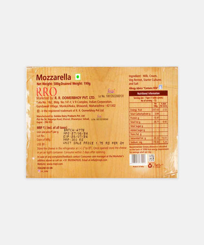 Rro Dairy Fresh Mozzarella Cheese 200 Gm