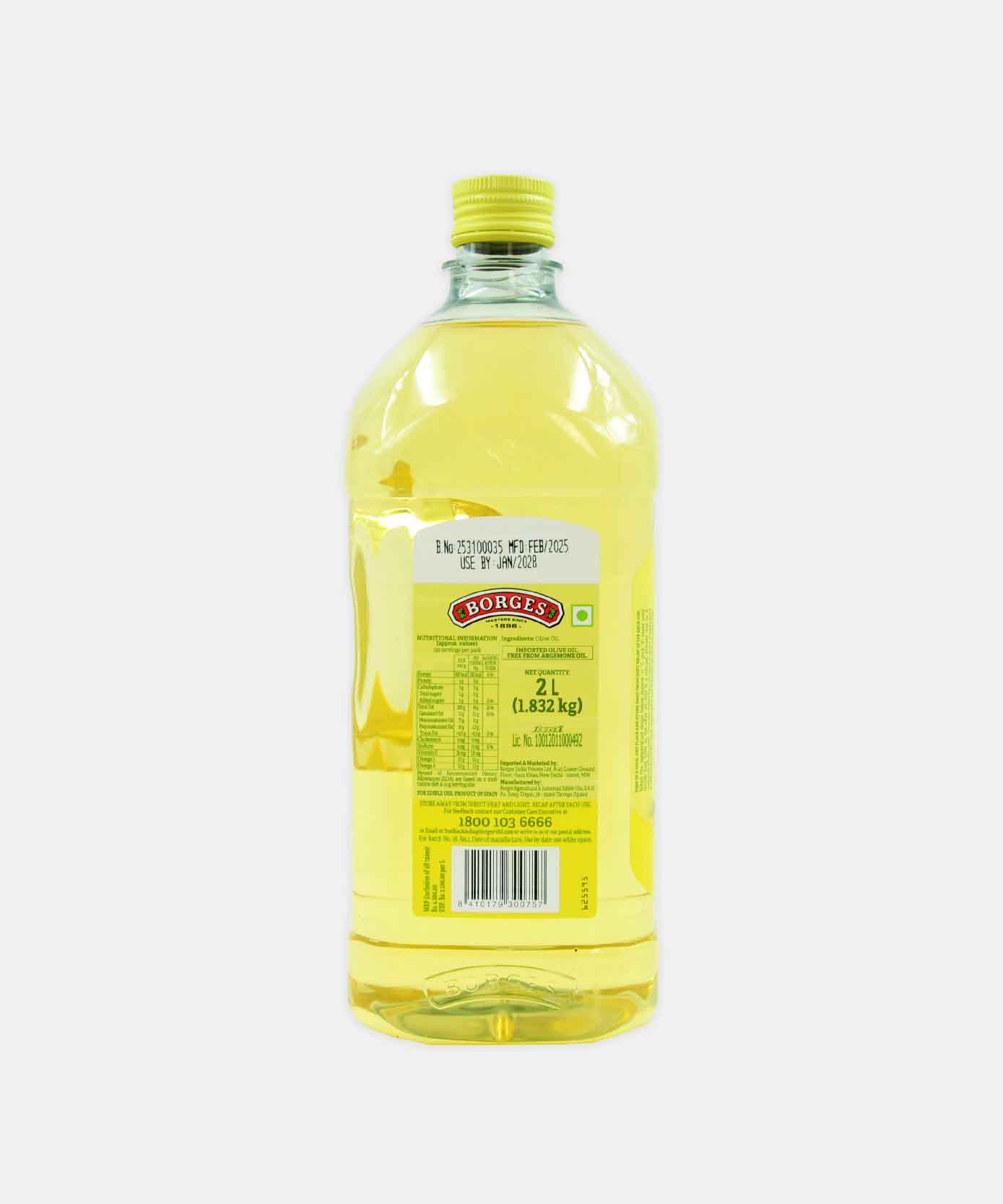 Borges Indain Cooking Olive Oil 2 Ltr