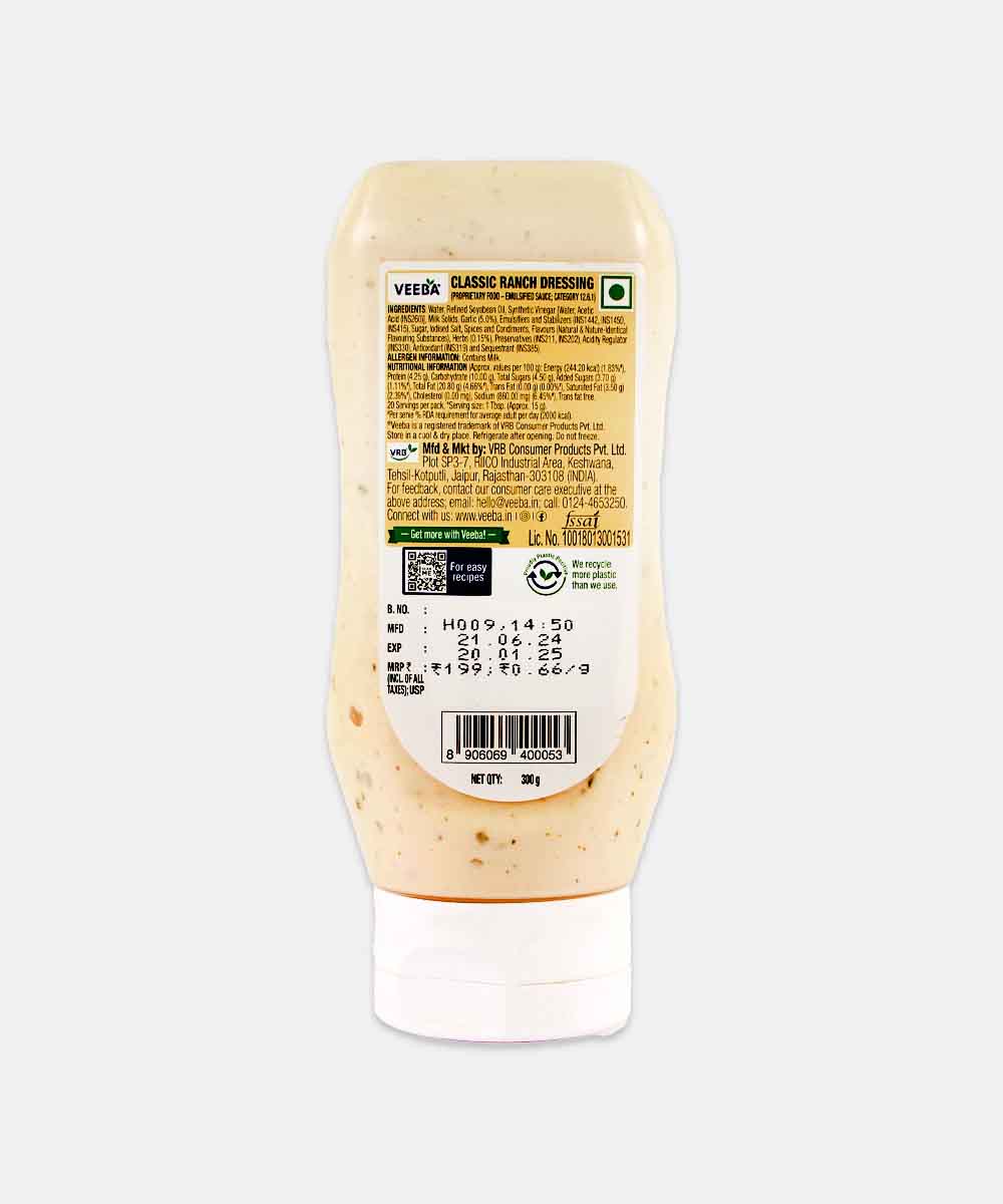 Veeba Ranch Dressing 300 Gm