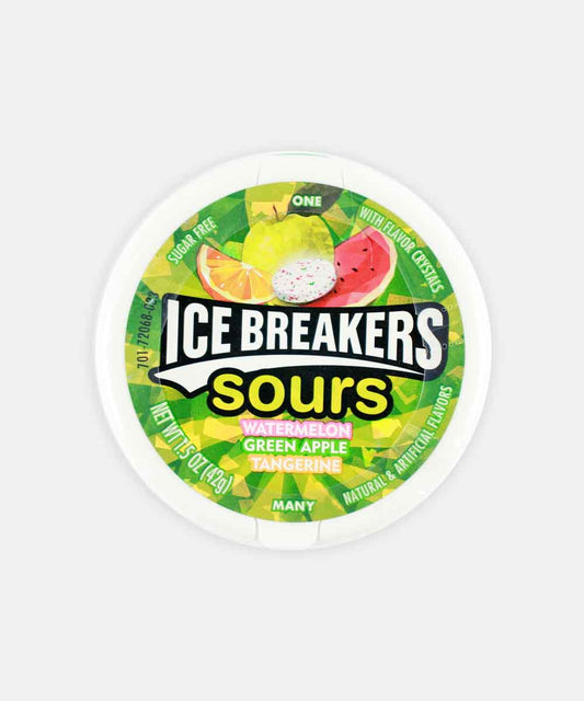Ice Breakers Sours Watermelon Green Apple Tangerine Flavour 42Gm