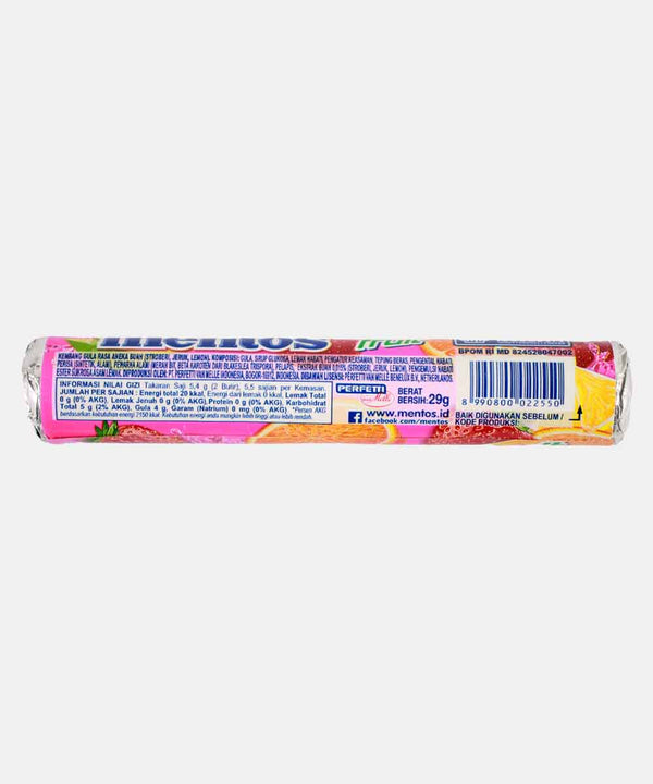 MENTOS NEW RAINBOW RASA BUAH CHEWY CANDY 29