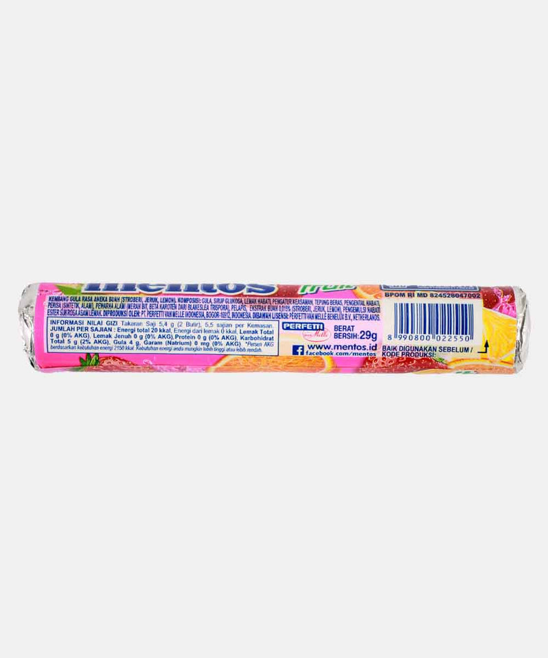 MENTOS NEW RAINBOW RASA BUAH CHEWY CANDY 29