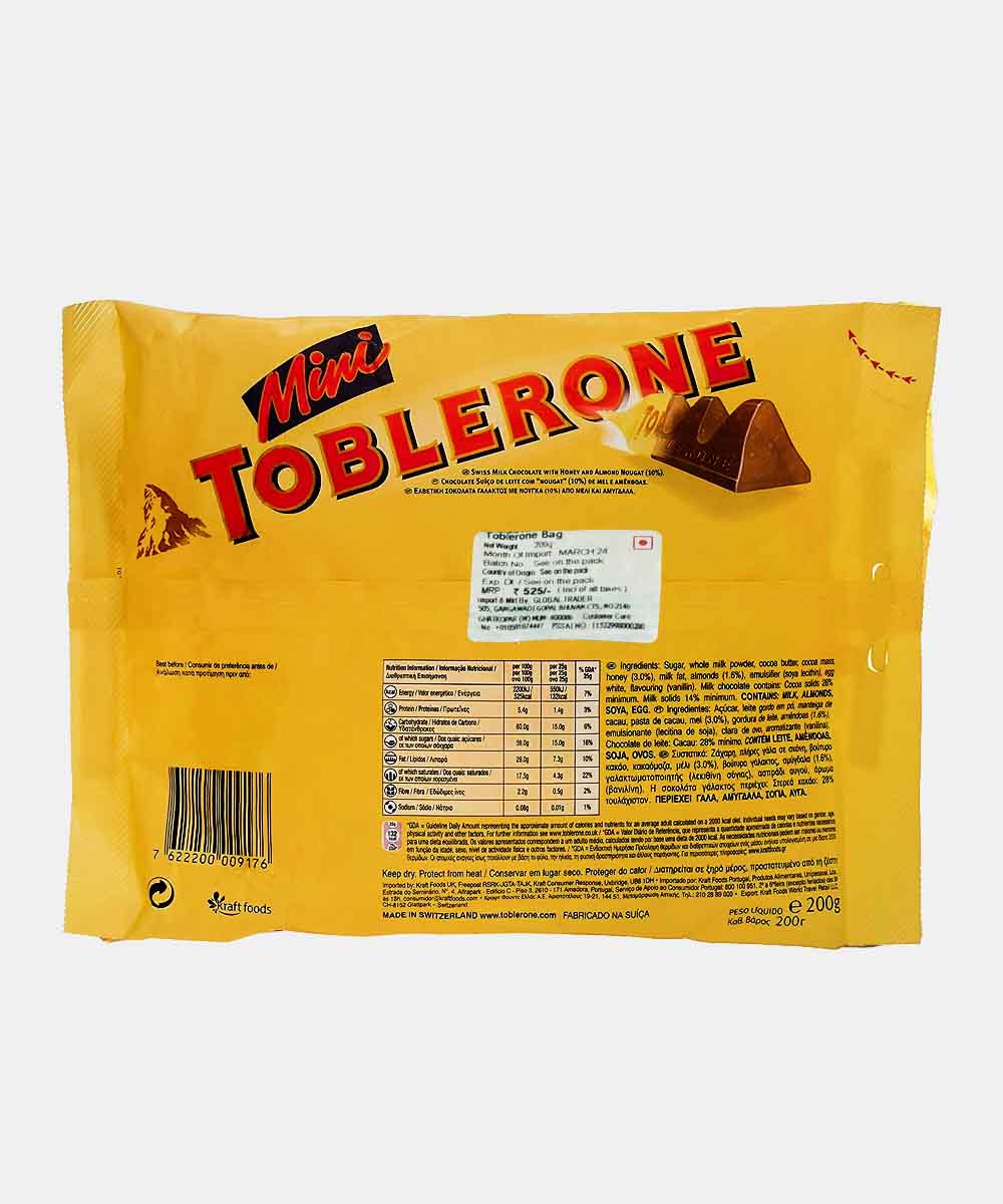 Toblerone Swiss Milk Chocolate 200 Gm