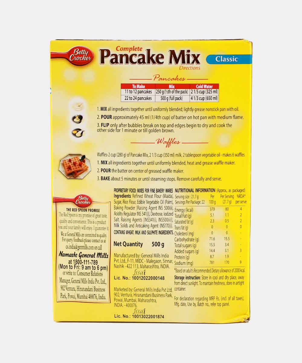 Betty Crocker Pancake Mix Classic 500 Gm