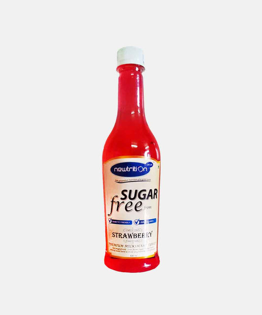 Newtrition Strawberry Sugar Free Syrup 500 Ml