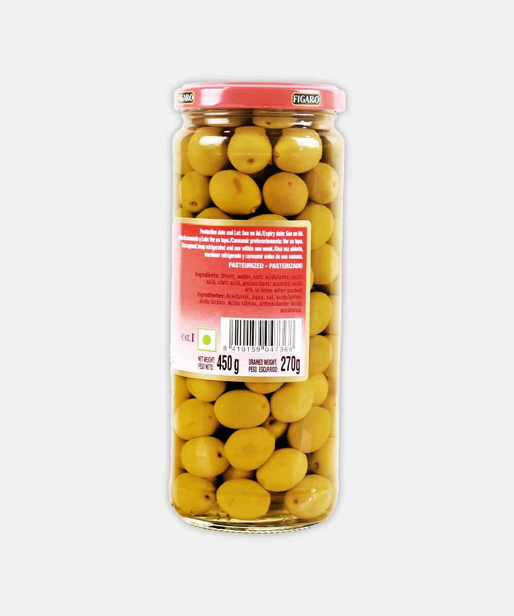 Figaro Green Olives Plain 450 Gm