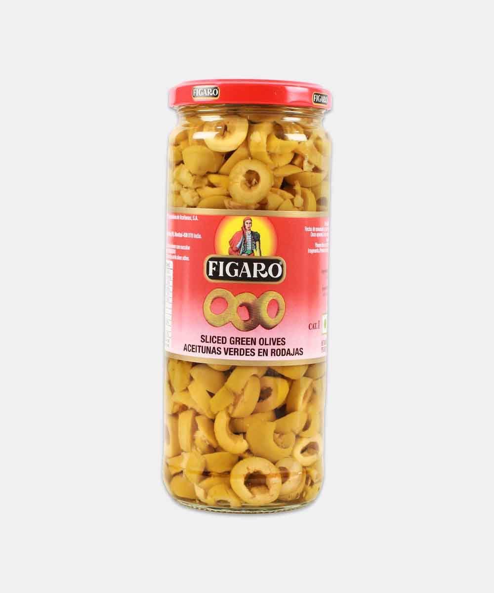 Figaro Green Olives Sliced 450 Gm