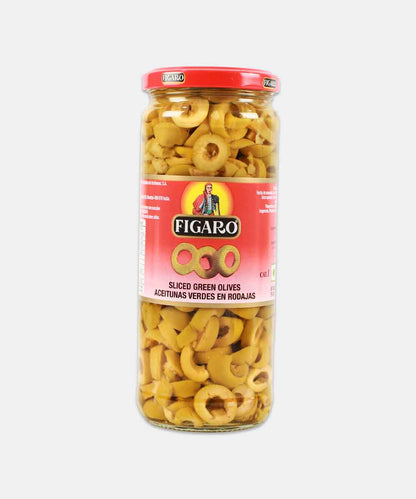 Figaro Green Olives Sliced 450 Gm