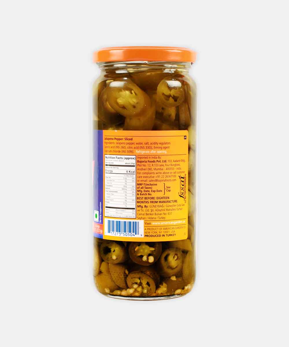 American Garden Jalapeno Pepper Sliced 454 Gm