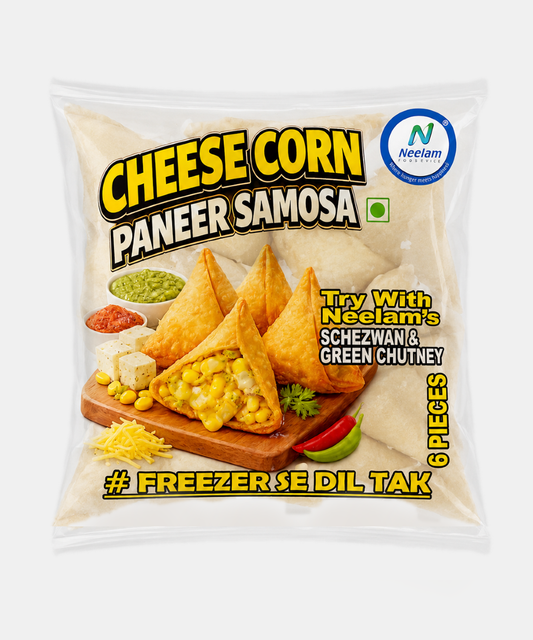 Cheese Corn Paneer Samosa 6 Pieces