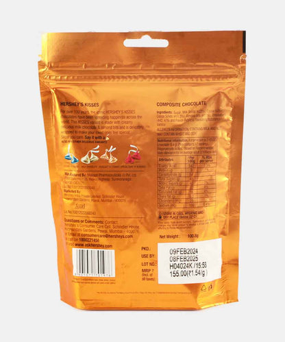 Hersheys Kisses Almonds 100.8 Gm