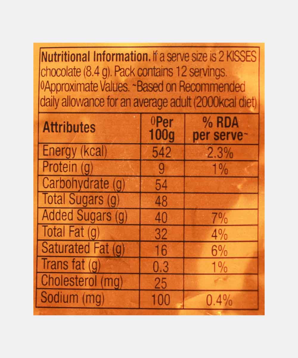 Hersheys Kisses Almonds 100.8 Gm