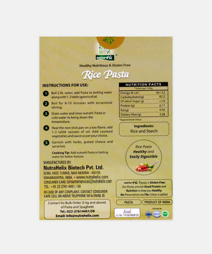 Nutra Hi Gluten Free Rice Pasta 250 Gm