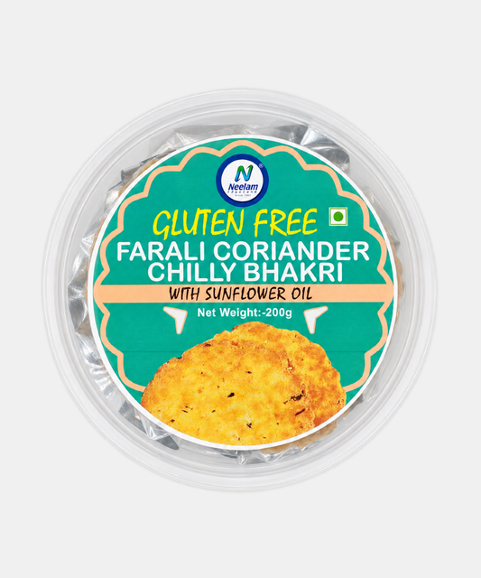 Gluten Free Kothmir Chilli Bhakhri With Sunflower Oil 200 Gm