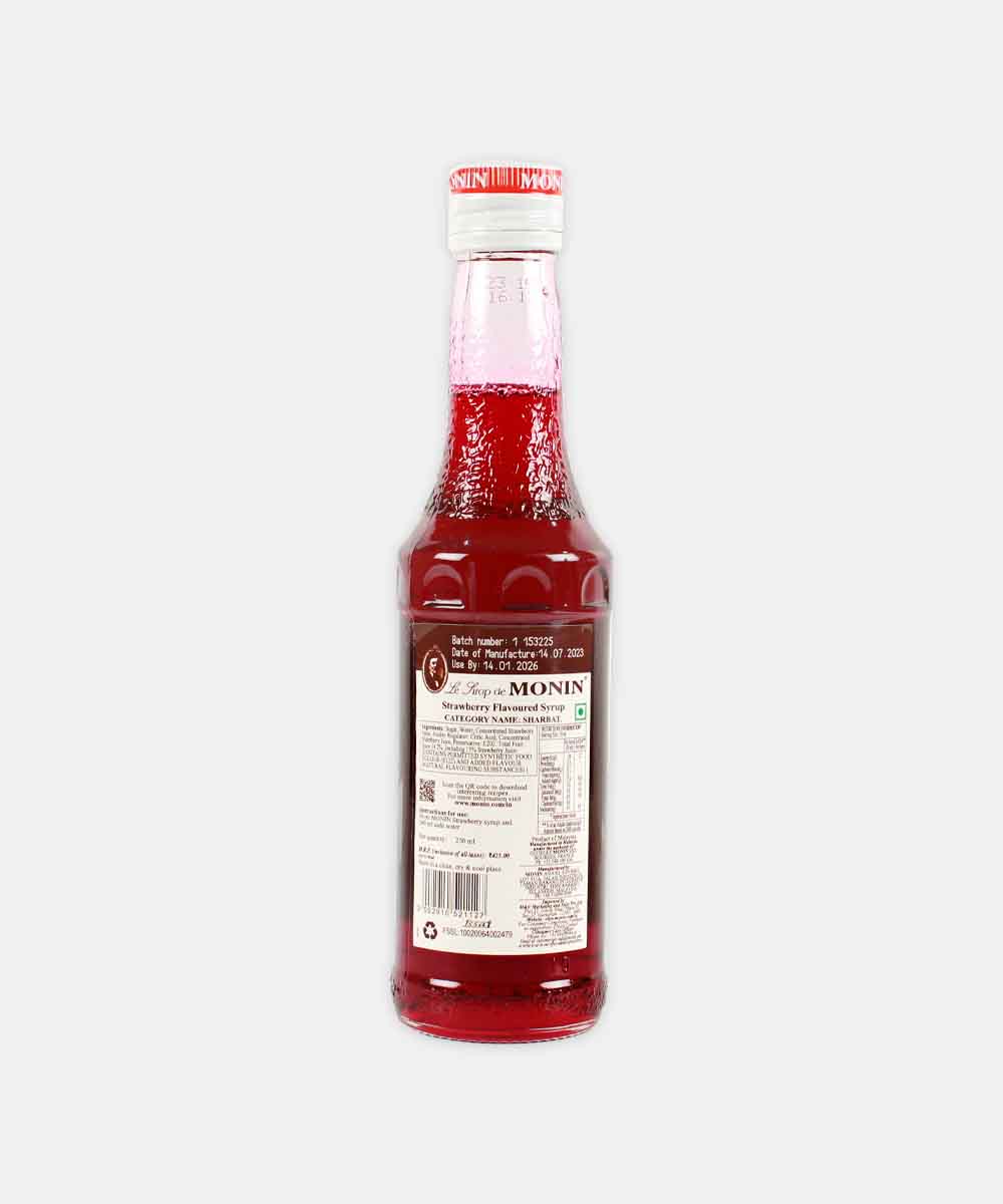 Monin Fraise Strawberry Syrup 250 Ml